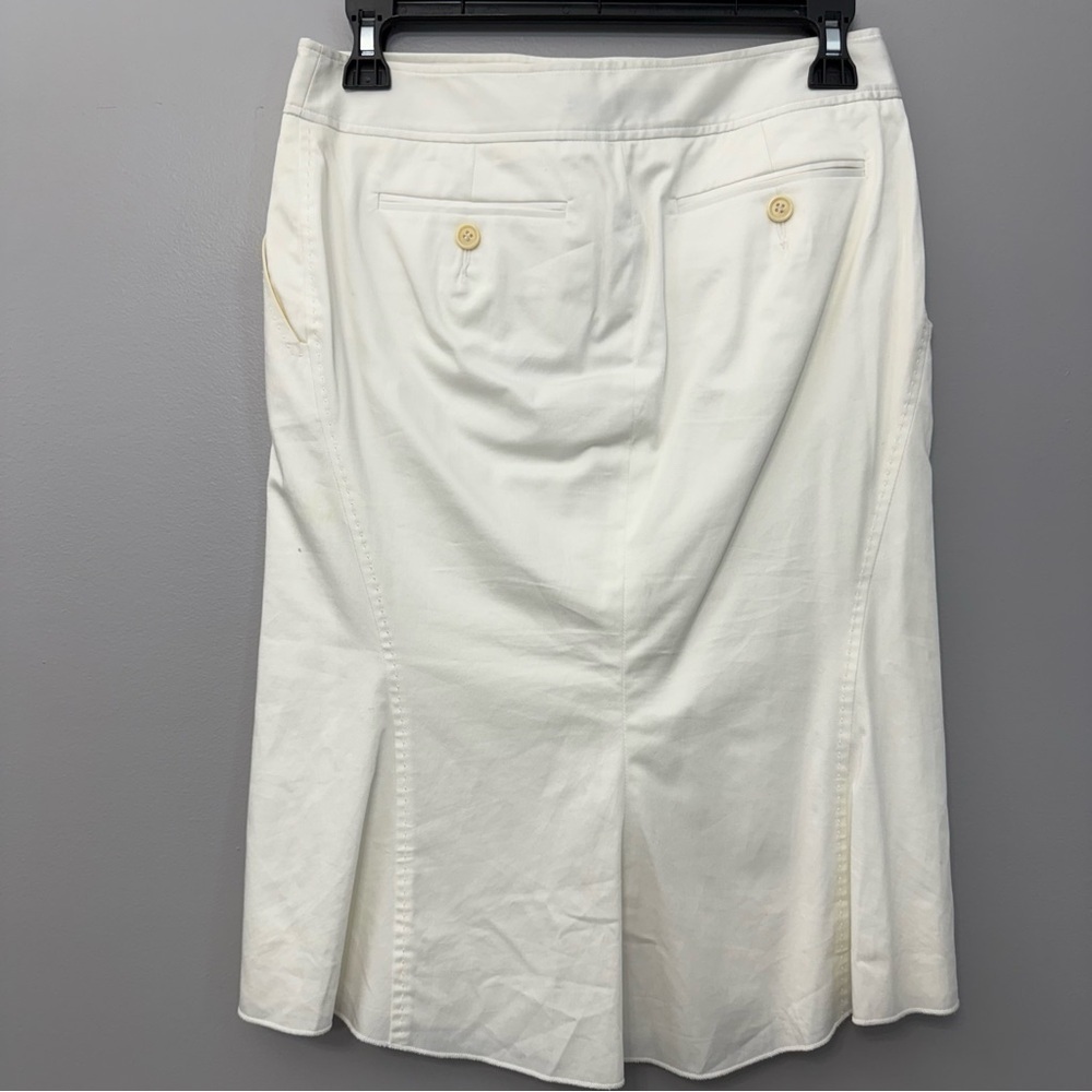 BCBGMaxAzria White Midi Pencil Skirt for Work - Picture 2 of 8